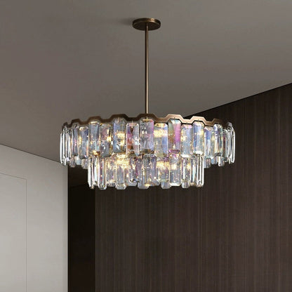 Modern Luxury Dome Round Hardware Crystal 5/6/8+5 - Light Chandelier For Living Room