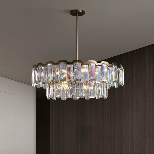 Modern Luxury Dome Round Hardware Crystal 5/6/8+5 - Light Chandelier For Living Room