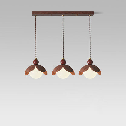 Contemporary Retro Bud Orb Iron Glass 1/3 - Light Chandelier For Living Room