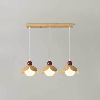 Contemporary Retro Bud Orb Iron Glass 1/3 - Light Chandelier For Living Room