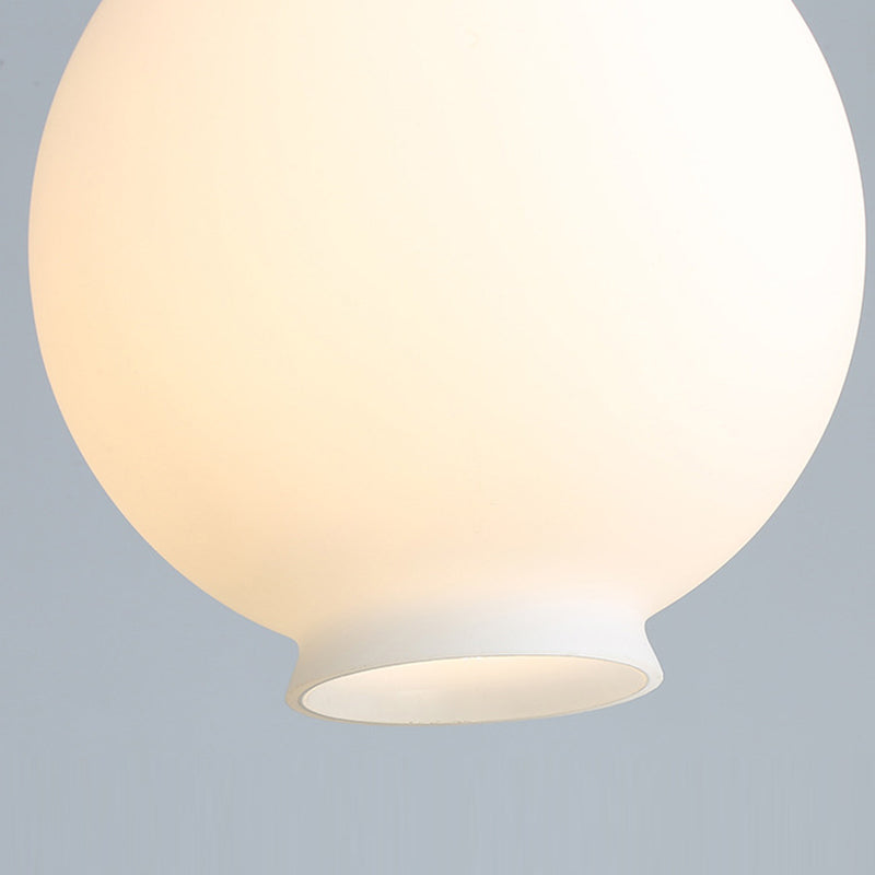 Contemporary Scandinavian Orb Hardware Resin Wood Glass 1 - Light Pendant Light For Living Room