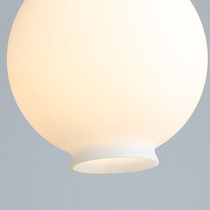 Contemporary Scandinavian Orb Hardware Resin Wood Glass 1 - Light Pendant Light For Living Room