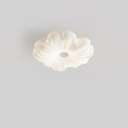Contemporary Nordic Flower Iron PE LED Flush Mount Ceiling Light For Bedroom