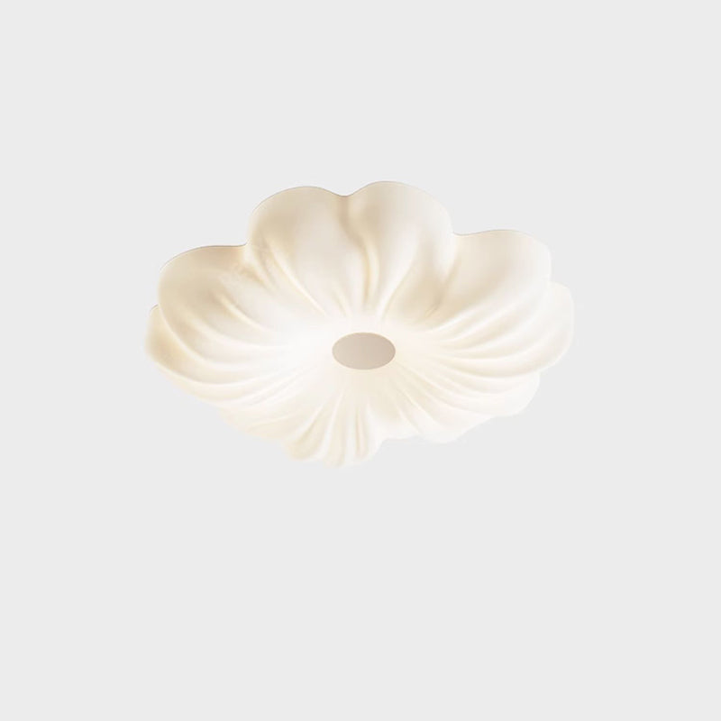 Contemporary Nordic Flower Iron PE LED Flush Mount Ceiling Light For Bedroom