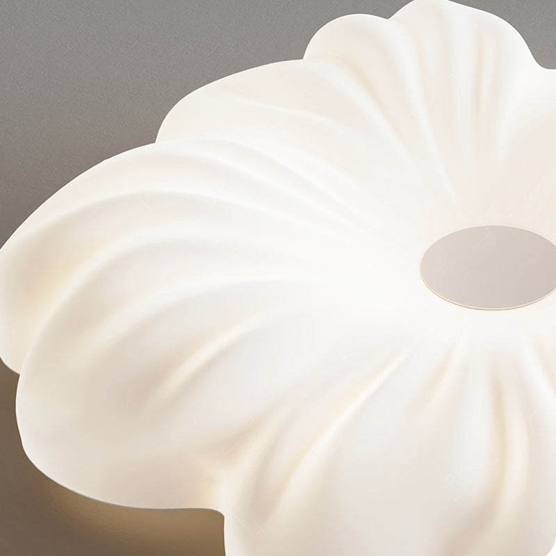 Contemporary Nordic Flower Iron PE LED Flush Mount Ceiling Light For Bedroom