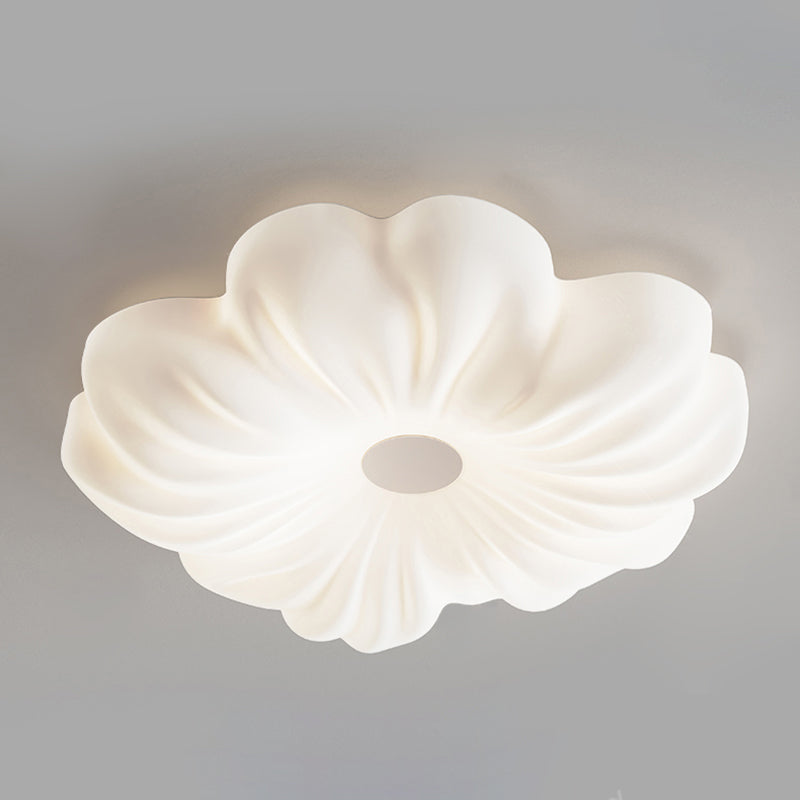 Contemporary Nordic Flower Iron PE LED Flush Mount Ceiling Light For Bedroom