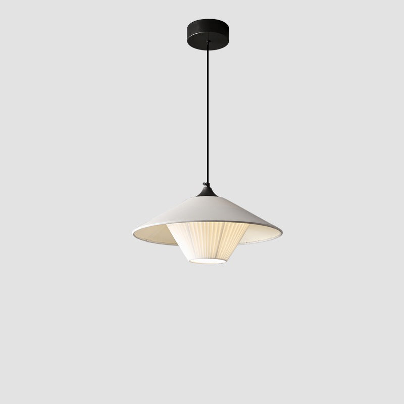Traditional Japanese Dome Umbrella Copper Leather 1 - Light Pendant Light For Dining Room
