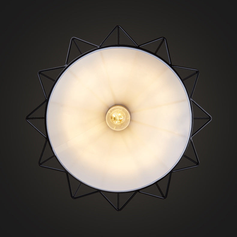 Contemporary Scandinavian Diamond Conical Iron PVC 1 - Light Pendant Light For Dining Room