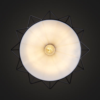 Contemporary Scandinavian Diamond Conical Iron PVC 1 - Light Pendant Light For Dining Room