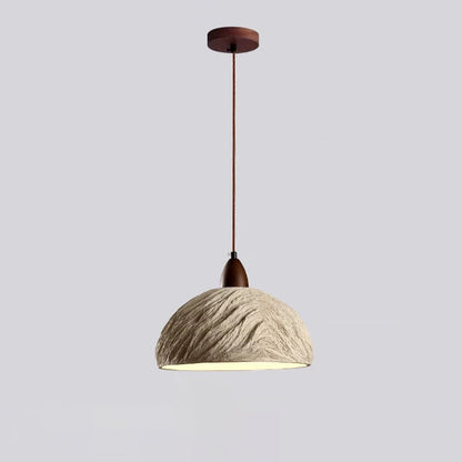 Traditional Japanese Semicircle Cement Wood 1/2/3 - Light Chandelier For Dining Room