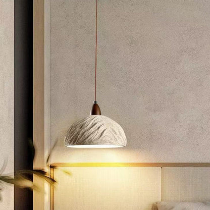 Traditional Japanese Semicircle Cement Wood 1/2/3 - Light Chandelier For Dining Room