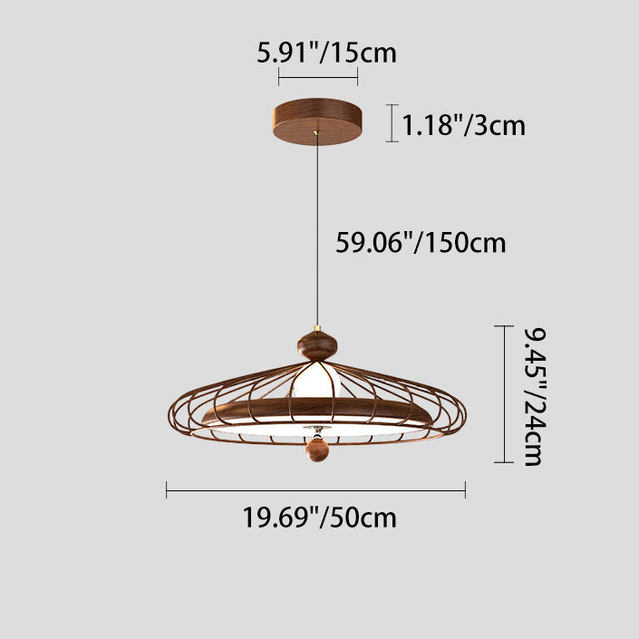 Traditional French Round Grille Iron Acrylic LED Chandelier For Dining Room