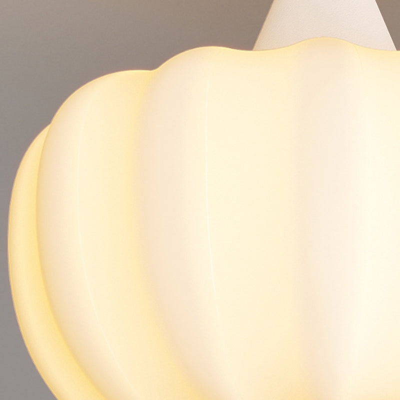 Contemporary Nordic Pumpkin Iron Roto-molding LED Semi-Flush Mount Ceiling Light For Hallways