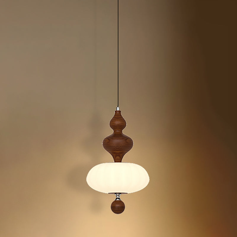 مصباح LED معاصر بتصميم ريترو من الحديد والزجاج والخشب الصلب لغرفة النوم