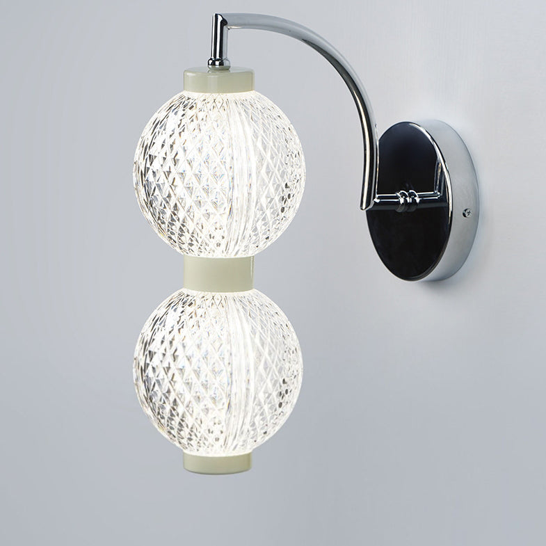 Contemporary Nordic Round Orbs Acrylic Iron 1/2 - Light Wall Sconce Lamp For Bedroom