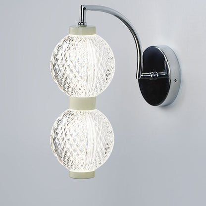 Contemporary Nordic Round Orbs Acrylic Iron 1/2 - Light Wall Sconce Lamp For Bedroom