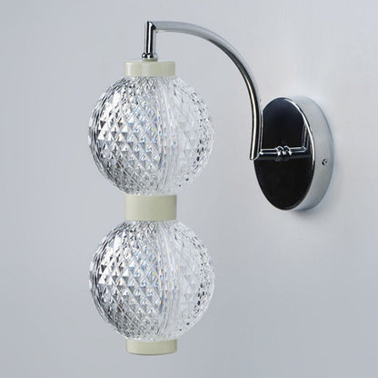 Contemporary Nordic Round Orbs Acrylic Iron 1/2 - Light Wall Sconce Lamp For Bedroom