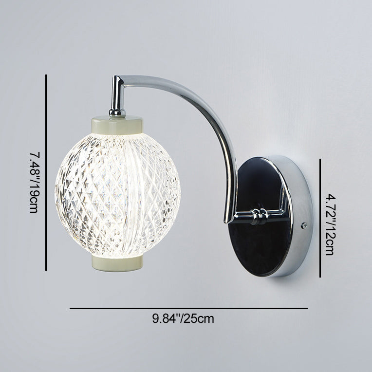 Contemporary Nordic Round Orbs Acrylic Iron 1/2 - Light Wall Sconce Lamp For Bedroom