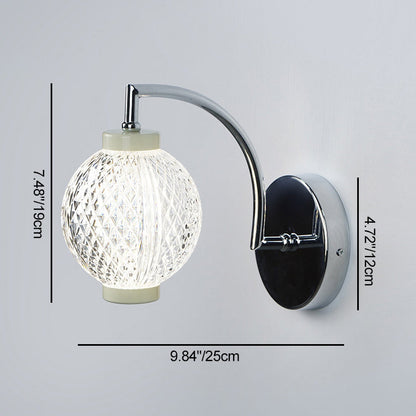 Contemporary Nordic Round Orbs Acrylic Iron 1/2 - Light Wall Sconce Lamp For Bedroom