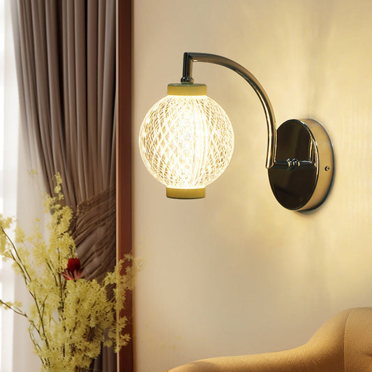 Contemporary Nordic Round Orbs Acrylic Iron 1/2 - Light Wall Sconce Lamp For Bedroom