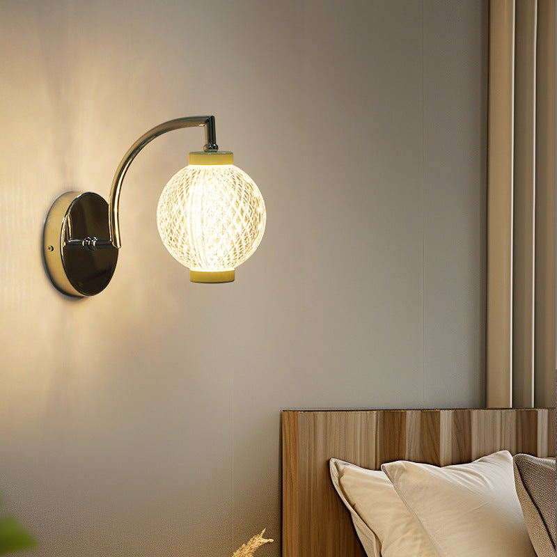 Contemporary Nordic Round Orbs Acrylic Iron 1/2 - Light Wall Sconce Lamp For Bedroom