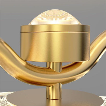 Modern Luxury Disc Starry Sky Hardware Acrylic Iron LED Chandelier Island Light For Dining Room
