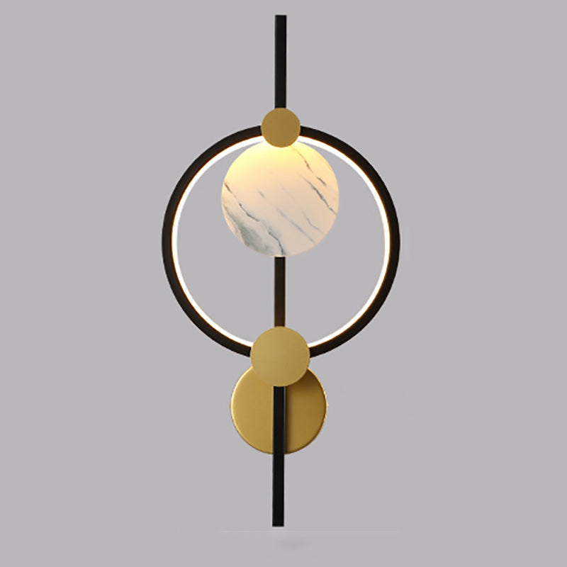 Modern Simplicity Round Stitching Circle Aluminum Silicone LED Wall Sconce Lamp For Living Room