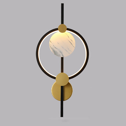 Modern Simplicity Round Stitching Circle Aluminum Silicone LED Wall Sconce Lamp For Living Room