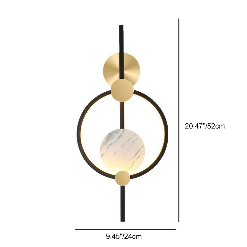 Modern Simplicity Round Stitching Circle Aluminum Silicone LED Wall Sconce Lamp For Living Room