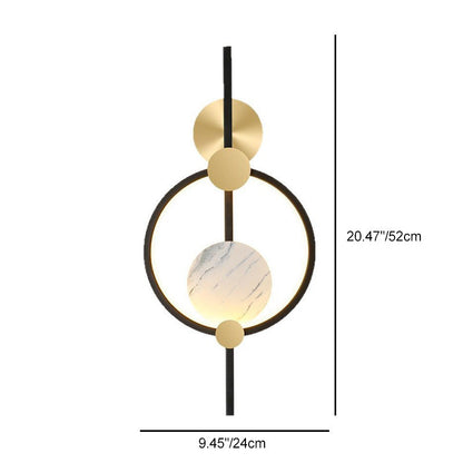 Modern Simplicity Round Stitching Circle Aluminum Silicone LED Wall Sconce Lamp For Living Room