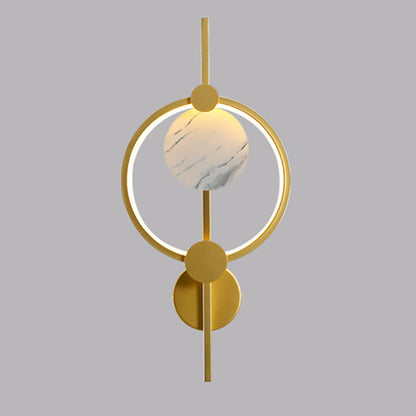 Modern Simplicity Round Stitching Circle Aluminum Silicone LED Wall Sconce Lamp For Living Room