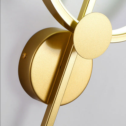 Modern Simplicity Round Stitching Circle Aluminum Silicone LED Wall Sconce Lamp For Living Room