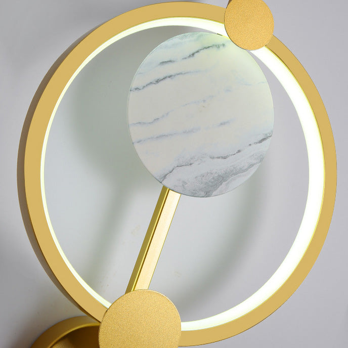 Modern Simplicity Round Stitching Circle Aluminum Silicone LED Wall Sconce Lamp For Living Room