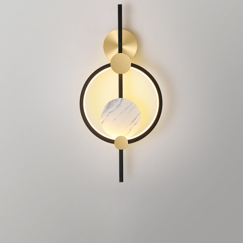 Modern Simplicity Round Stitching Circle Aluminum Silicone LED Wall Sconce Lamp For Living Room