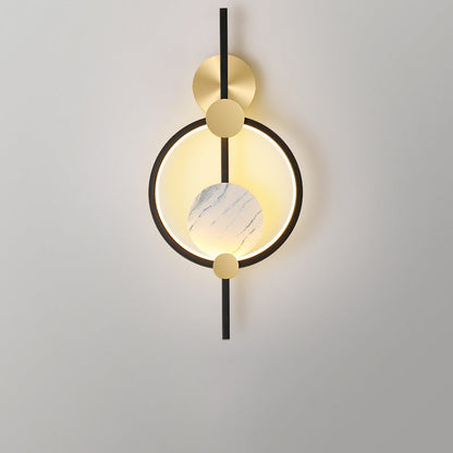 Modern Simplicity Round Stitching Circle Aluminum Silicone LED Wall Sconce Lamp For Living Room