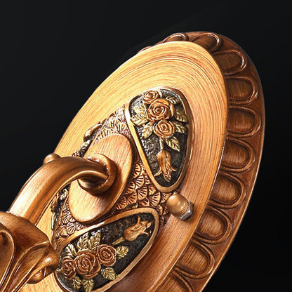 Traditional European Morning Glory Resin Glass 1 - Light Wall Sconce Lamp For Hallways