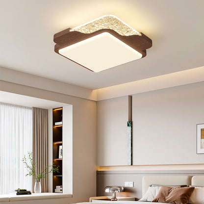 مصباح سقف LED عصري بتصميم ريترو مستدير مربع مستطيل من الحديد المقولب الدوار لغرفة النوم