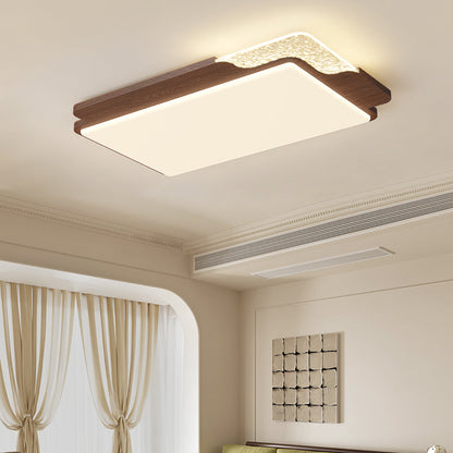 مصباح سقف LED عصري بتصميم ريترو مستدير مربع مستطيل من الحديد المقولب الدوار لغرفة النوم