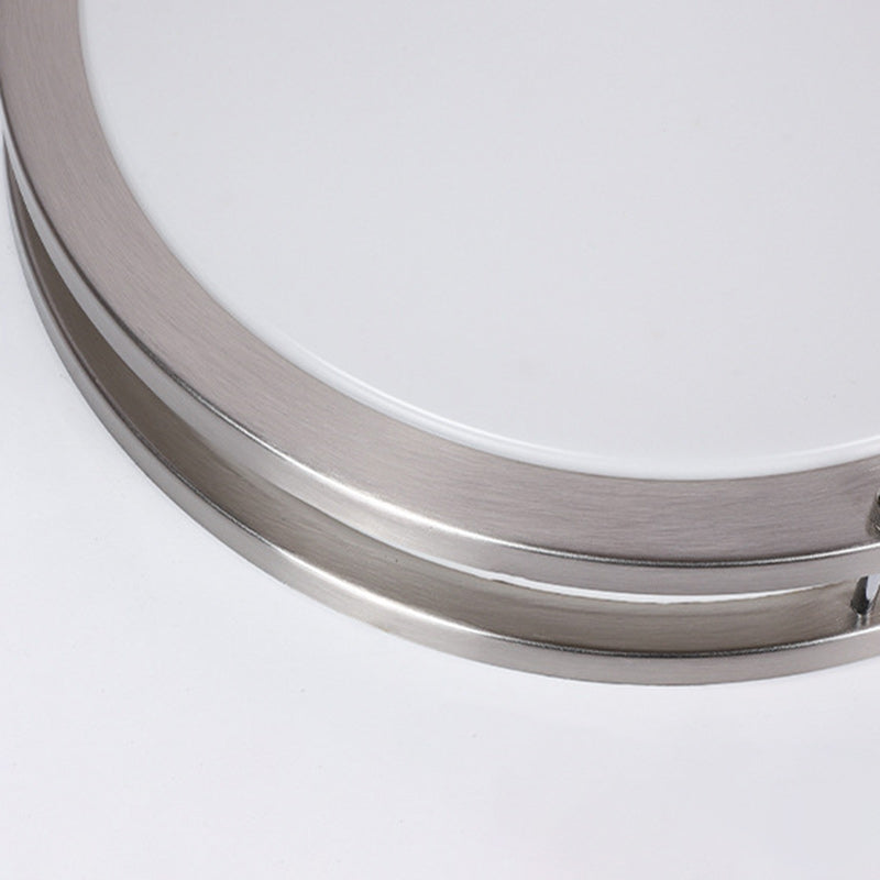 Contemporary Nordic Round Stainless Steel Acrylic Lampshade LED Flush Mount Ceiling Light For Living Room