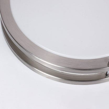 Contemporary Nordic Round Stainless Steel Acrylic Lampshade LED Flush Mount Ceiling Light For Living Room