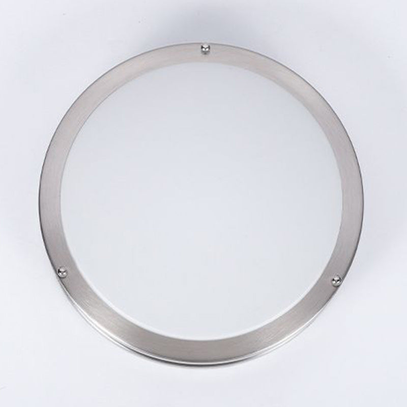 Contemporary Nordic Round Stainless Steel Acrylic Lampshade LED Flush Mount Ceiling Light For Living Room