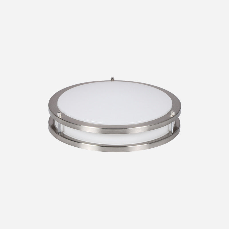 Contemporary Nordic Round Stainless Steel Acrylic Lampshade LED Flush Mount Ceiling Light For Living Room