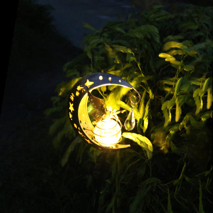 Modern Art Deco Solar Waterproof Iron Glass Fairy Stick Shape LED Outdoor Light Landscape Lighting For Garden