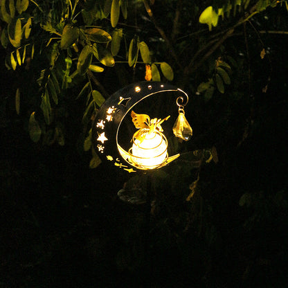 Modern Art Deco Solar Waterproof Iron Glass Fairy Stick Shape LED Outdoor Light Landscape Lighting For Garden