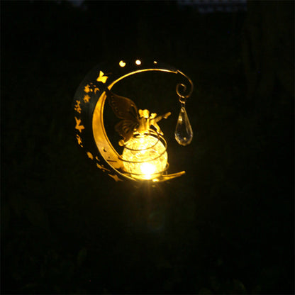 Modern Art Deco Solar Waterproof Iron Glass Fairy Stick Shape LED Outdoor Light Landscape Lighting For Garden