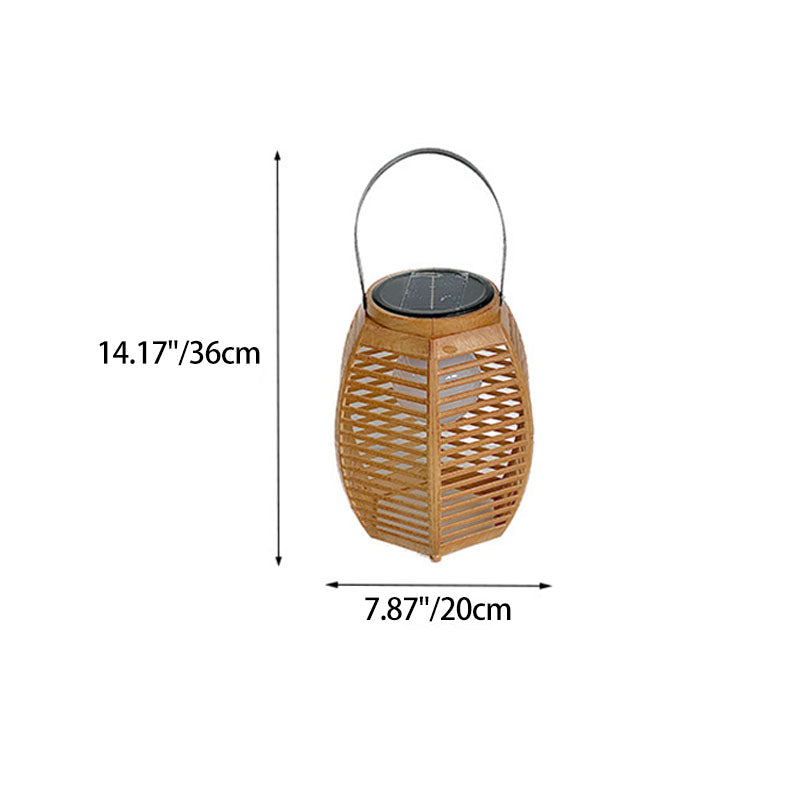 Traditional Chinese ABS Lantern Shape Solar USB Rechargeable LED Outdoor Light For Garden