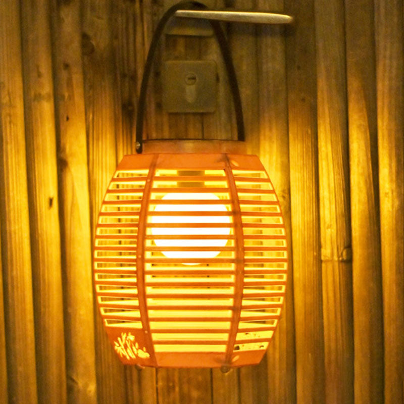Traditional Chinese ABS Lantern Shape Solar USB Rechargeable LED Outdoor Light For Garden