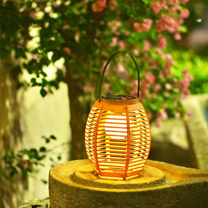 Traditional Chinese ABS Lantern Shape Solar USB Rechargeable LED Outdoor Light For Garden