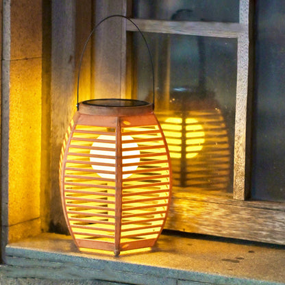 Traditional Chinese ABS Lantern Shape Solar USB Rechargeable LED Outdoor Light For Garden