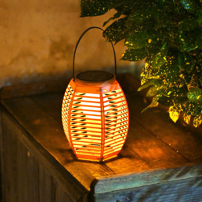 Traditional Chinese ABS Lantern Shape Solar USB Rechargeable LED Outdoor Light For Garden